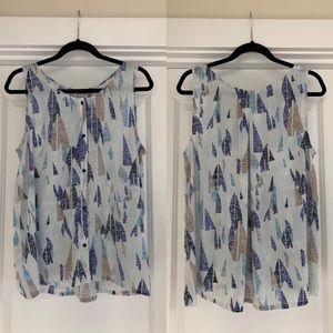 Button front, pleated back